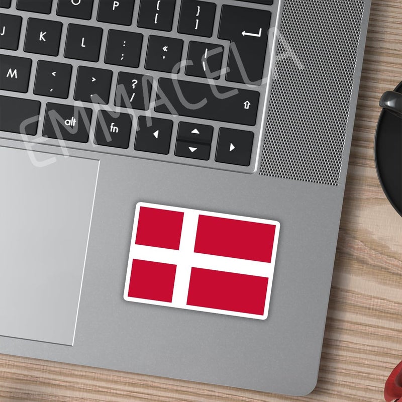 EMMACELA (3PCS) Denmark Flag stickers, Countries Flag Stickers - Waterproof Vinyl Decals For Laptops, Tumblers, Water Bottles, Books, Scrapbooks, Size 3 x 2 Inch - Image 4
